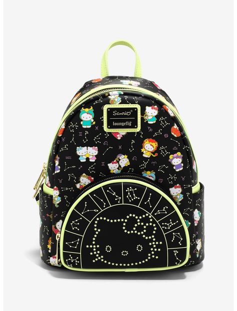 Loungefly Sanrio Hello Kitty Zodiac Sign Glow-in-the-Dark Mini Backpack — BoxLunch Exclusive | BoxLunch Boxlunch Hello Kitty, Sanrio Style, Sanrio Backpack, Holiday Handbag, Hello Kitty Handbags, Hello Kitty Purse, Gemini And Aquarius, Lilo Et Stitch, Loungefly Bag