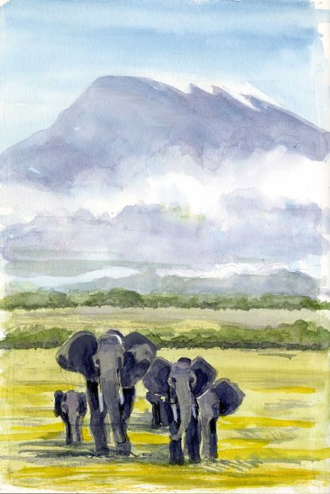 African Safari Nursery, Living Drawing, Africa Drawing, Watercolour Journal, Man On The Street, Sketching People, Africa Painting, James Richards, Safari Art