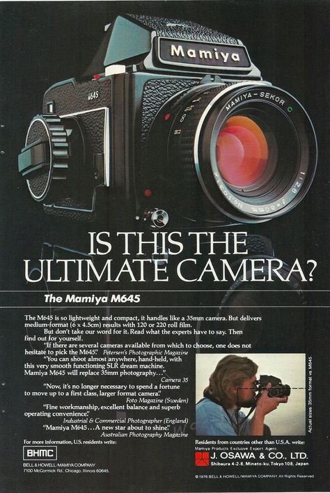 Fotocamere Vintage, Magazine Advert, Photo Gear, 35mm Photography, Classic Camera, National Geographic Magazine, 35mm Camera, Retro Advertising, Retro Ads