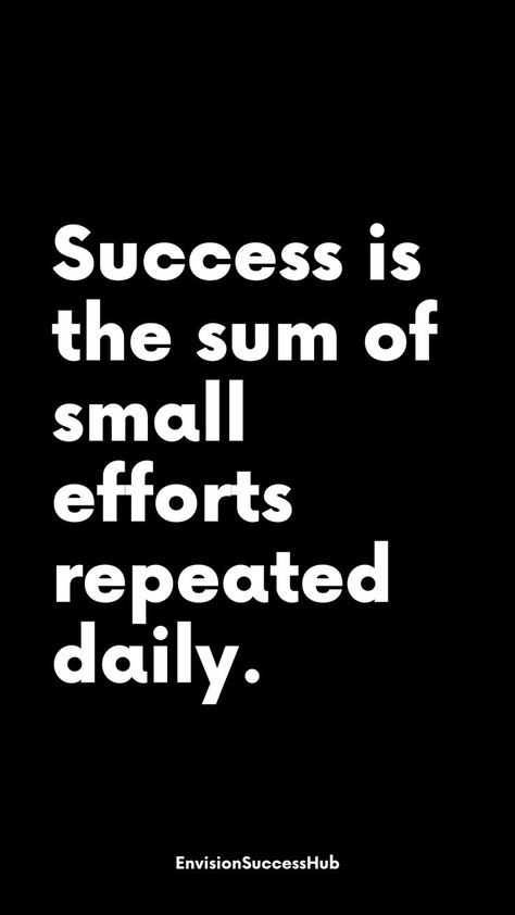 Unlock the potential for greatness with this motivational quote: 'Success is the sum of small efforts repeated daily.' 🌟 Pin this reminder that consistent daily actions pave the path to success. Small steps lead to significant achievements. Start today, repeat daily, and watch your dreams come alive. #MotivationalQuotes #SuccessMindset #Consistency #AchieveGreatness #InspirationQuote Heart And Brain Quotes, Brains Quote, Repeat Daily, Vision Board Success, Life Quotes Relationships, Action Quotes, Strong Mind Quotes, Personal Improvement, Path To Success