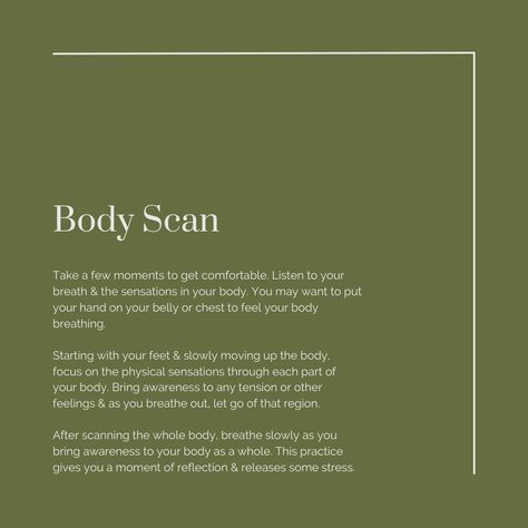 Take a moment to yourself & practice a body scan meditation with us. Give yourself a moment of peace 🤍 Body Scan Meditation Script, Body Scan Meditation, Yoga Thoughts, Yoga Teacher Resources, Body Scan, Meditation Scripts, Grounding Techniques, Sensory Overload, Body Scanning