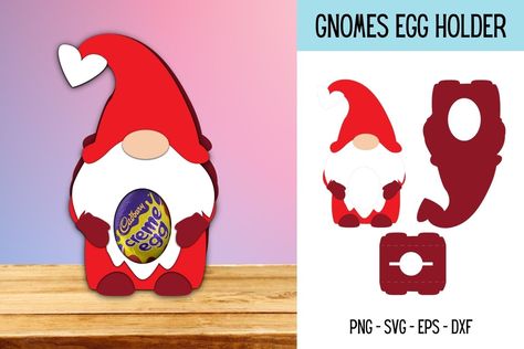 Gnomes Egg Holders SVG by svgocean on @creativemarket Cadbury Creme Egg, Egg Holders, Creme Egg, Egg Holder, Svg Cuts, Zip File, Cricut Design, Quilt Patterns, Egg