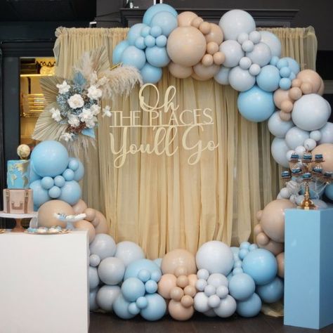 Oh The Places He’ll Go Baby Shower Theme, Oh The Places Youll Go Baby Shower Theme, Oh The Places You Will Go Baby Shower Theme, Oh The Places You’ll Go Baby Shower, Oh The Places Youll Go Baby Shower Ideas, Baby Shower At Restaurant, The Places Youll Go, Cake Treats, Travel Baby Showers