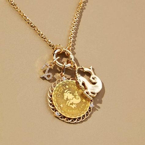 Lovely Htf Anthropologie Capricorn Zodiac Charm Necklace. Nwt. - 14k Gold-Plated Brass, Cubic Zirconia - Lobster Clasp Dimensions - 19"L, 3" Extender *Price Is Firm, Unless Bundled With Another Item. Check Out My Other Listings To Bundle And Save!* Capricorn Necklace, Evil Eye Necklace Gold, Capricorn Zodiac, Stone Choker, Moon Pendant Necklace, Anthropologie Jewelry, Fringe Necklace, Zodiac Capricorn, Coin Jewelry