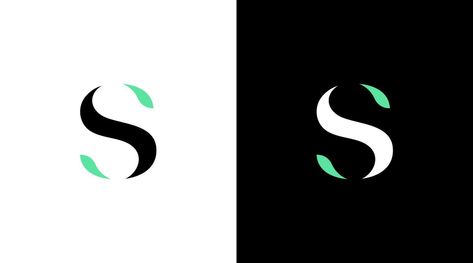 Letter s logo nature green leaf vector monogram style Design template Herbal Logo, Letter S Logo, Logo Nature, Leaf Vector, Decorative Fonts, The Letter S, Leaves Vector, Green Logo, Nature Green