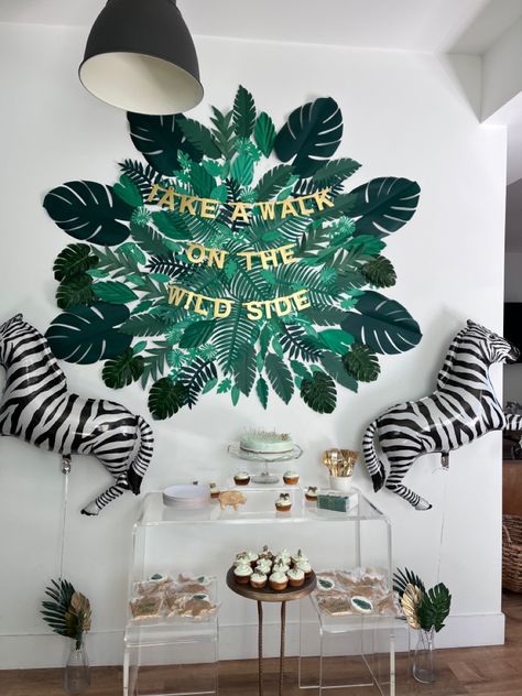 green safari A Little Wild One Is On The Way, A Wild One Is On The Way Baby Shower, Its About To Get Wild Baby Shower Ideas, Born To Be Wild Baby Shower Ideas, Let’s Get Wild Birthday Party, Born To Be Wild Nursery, Wild Baby Shower, Sprinkle Shower, Jungle Baby Shower Theme