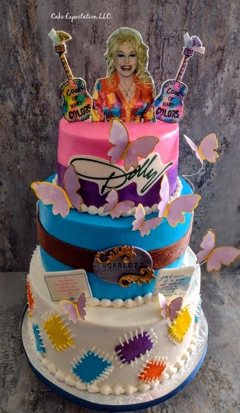 Dolly Parton Themed Cake, Dolly Parton Birthday Party Decorations, Shania Twain Birthday Cake, Dolly Parton Birthday Party Cake, Dolly Parton Themed Birthday Cake, Dolly Parton Cake Ideas, Dolly Parton Cake Topper, Dolly Cakes, Dolly Parton First Birthday