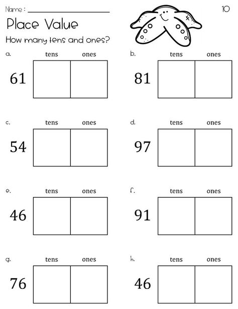 Place value worksheets are designed to help students understand our base 10 number system so they can work with numbers more confidently. This is an great resource for learners of all levels, no matter their age or grade. Students will practice identifying tens and ones, rounding numbers, and building 2 digit numbers. Place Value Tens And Ones, Number Place Value, Rounding Numbers, Weather Worksheets, Nametags For Kids, Place Value Worksheets, Math Charts, Addition And Subtraction Worksheets, 10 Number