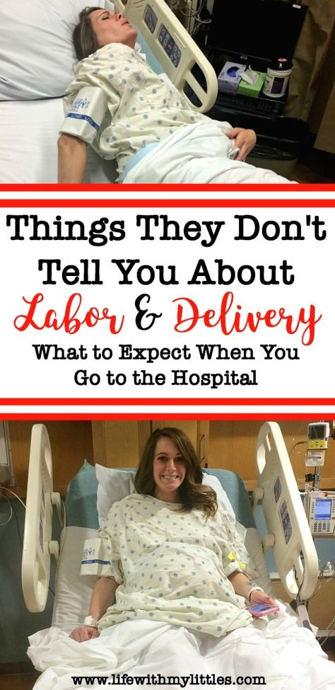 If you're a first-time mom wondering what to expect during labor and delivery at the hospital, this post is for you! This mama of three reveals everything they won't tell you so you won't be surprised during childbirth! Pregnancy Hacks, Pregnancy Info, Pregnancy Labor, Pregnancy Information, Pumping Moms, Labor Delivery, Baby Sleep Problems, Baby Prep, Labor And Delivery