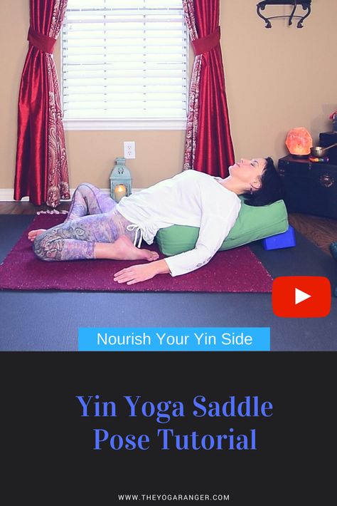 FREE Yin Yoga Saddle & 1/2 Saddle Pose Tutorial | Variations, Alternatives & Modifications Pose Tutorial, Chair Yoga, Yin Yoga, Yoga Sequences, Yoga Practice, Saddle, Yoga