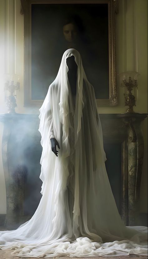 Creepy Ghost, Fun Office, Spooky Party, Ghost Costume, Ghost Photos, Halloween This Year, Beautiful Dark Art, Scary Art, After Life