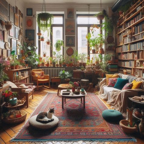 Maximalist Living Room Maximalist Studio Apartment, Mountain Cottages, Living Room Maximalist, Maximalist Rooms, Maximalism Room, Maximalist Apartment, Maximalist Living Room, Maximalist Aesthetic, Eclectic Maximalism