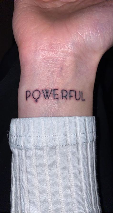 Feminism Tattoo Small, Powerful Woman Tattoo Ideas, Feminine Empowerment Tattoos, Feminist Tattoos For Women, Women Power Tattoo Ideas, Womens Rights Tattoo, Power Tattoos For Women, Powerful Tattoos For Women, Women Empowerment Tattoo