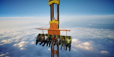 New Jersey's 41-story drop ride set to break records, make you puke #travel #roadtrips #roadtrippers Scary Roller Coasters, Crazy Roller Coaster, Road Trip Planner, Weird Gif, Roller Coasters, Six Flags, Coaster Design, Greatest Adventure, Amusement Park