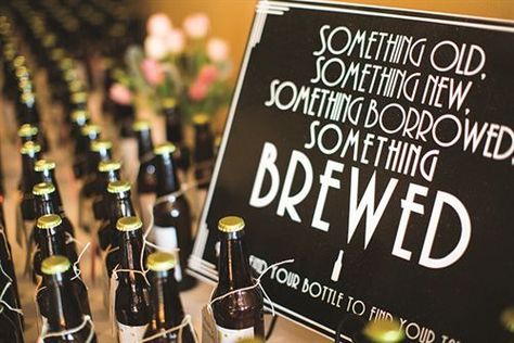 Craft Beer Wedding, Beer Themed Wedding, Coffee Wedding Favors, Beer Wedding, Favors Ideas, Brewery Wedding, Coffee Wedding, Beer Theme, Something Old Something New