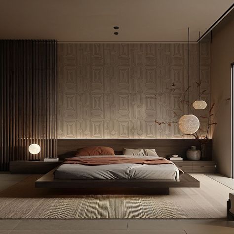 Minimal Japandi Interior, Bedroom Japanese Style, Japandi Bedroom Design, Scandinavian Interior Bedroom, Japanese Style Bedroom, Japandi Minimalist, Low Platform Bed, Japandi Bedroom, Japanese Bedroom