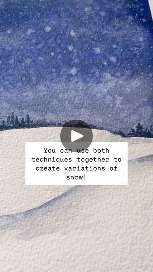 29K views · 2.2K reactions | Did you know that removing watercolor paint can be just as important as adding it!? In this case we are removing dried paint from the surface to help us create falling snow.  This technique is called Lifting and here some helpful tips to help you with this simple technique. 

⭐️ you need to make sure your paint is completely dry and your q-tip or paint brush is dampened using clean water.  You don’t want the q-tip or paint brush to be too wet or else you will end up removing more than desired.  It’s best to work in a gentle circular or “scrubbing” motion.  I also find it helpful to dab it after with a paper towel. 

⭐️I always used to think that it was a “no no “ to mix any other medium with watercolor.  But I soon realized what I was missing out on.  Adding de Paintings Tutorials, Art Hacks, Paint Watercolor, Falling Snow, Watercolor Lessons, Christmas Card Art, Watercolor Christmas Cards, How To Make Snow, What To Use