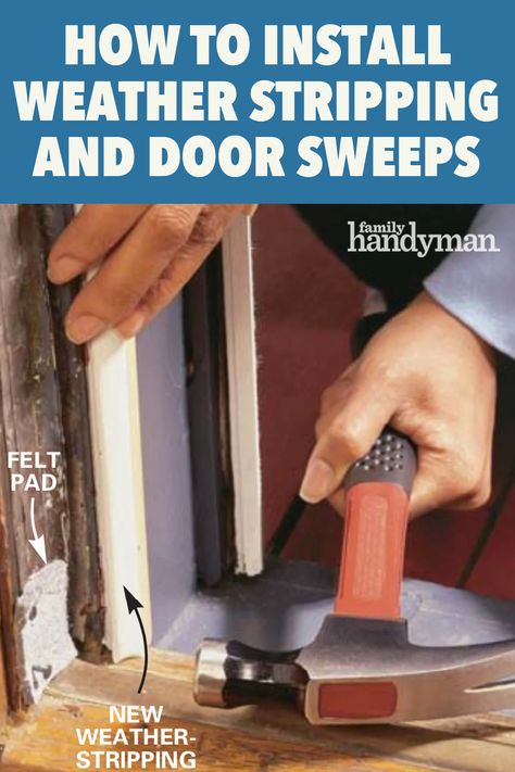 Weather Stripping Front Door, Under Door Weather Strip, Weather Stripping Double Doors, Weather Stripping Doors Diy, Front Door Weather Stripping, Door Weather Stripping Diy, Diy Exterior Door, How To Replace Door Weather Strip, Weather Stripping Windows