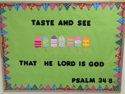 Summer Sunday School Bulletin Board, August Church Bulletin Board Ideas, Summer Church Bulletin Board Ideas, Summer Christian Bulletin Boards, Christian Classroom Themes, Summer Church Bulletin Boards, August Bulletin Boards, Christian School Bulletin Boards, Graduation Bulletin Board