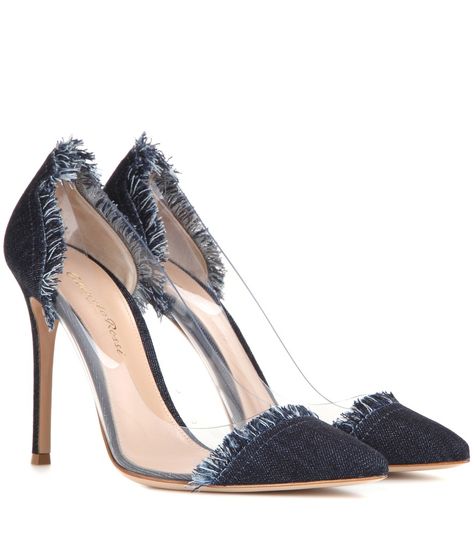 Navy Blue High Heels, Blue Shoes Heels, Blue High Heel Shoes, Transparent Shoes, Gianvito Rossi Heels, Denim Pumps, Navy Blue Pumps, Navy Pumps, Navy Heels