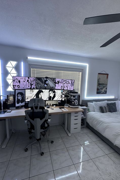 Samurai Bedroom, Gamer Bedroom Ideas, Gamer Rooms, Modern Samurai, Nice Architecture, Nerd Core, The Room Where It Happens, Room Where It Happens, Gamer Bedroom