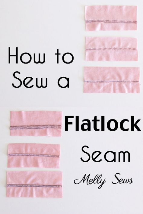 How to Flatlock on Your Serger or Overlocker - Sew a Flatlock Seam - Melly Sews Serger Tips, Serger Sewing, Beginner Sewing, Beginner Sewing Projects Easy, Leftover Fabric, Sewing Skills, Sewing Projects For Beginners, Love Sewing, Sewing For Beginners