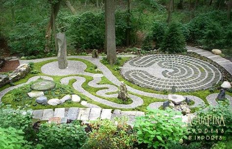 Labyrinth garden has a spiritual element, theme of nature and a unique philosophy in every part. The pattern of circles and spiral-shaped labyrinth tells about the circle of life. In addition there are meditation spot that has a special cardinal points harmony / on TTL Design Labyrinth Garden, Garden Improvement, Spiritual Garden, Labyrinth Design, Prayer Garden, Healing Garden, Meditation Garden, Garden Area, Stone Garden