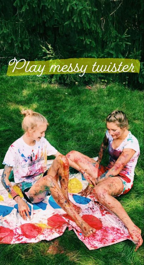 Twister 
Paint 
Summer Messy Twister, Paint Twister, 11th Birthday, Summer Bucket Lists, Summer Bucket, Summer 2022, Summer 2023, Cheerleading, Picnic Blanket