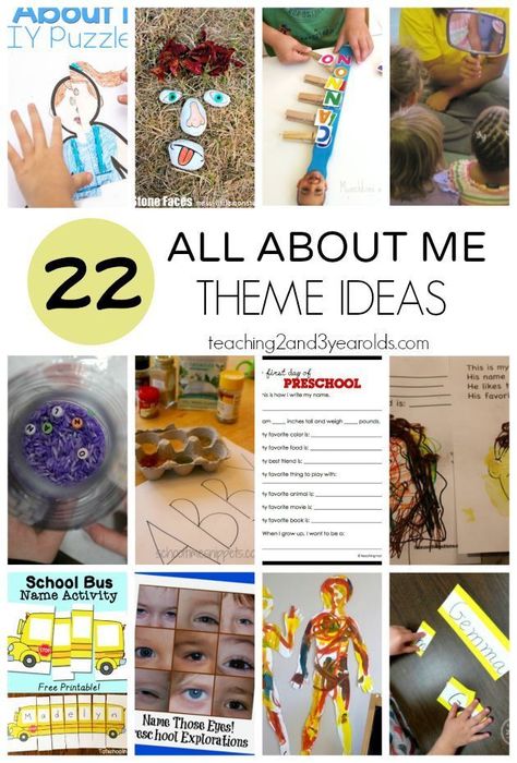 All About Me Theme - 22 fun activities that help preschoolers get to know each other in the classroom. All About Me Theme, All About Me Preschool Theme, Me Preschool Theme, All About Me Crafts, All About Me Preschool, All About Me Activities, I Am Special, About Me Activities, Theme Activities