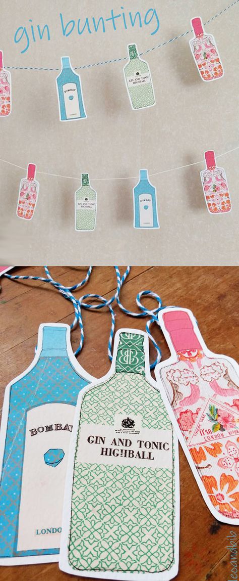 Fun and pretty gin paper bunting. Perfect for party decorations for a gin or birthday party, hen party or bridal shower or even to add some fun to your dorm decor. #leoandbib #gin #partyideas #homedecor #boho #partydecorations Diy Wedding On A Budget, Gin Tasting, Paper Bunting, Garden Bridal Showers, Winter Bridal Showers, Summer Bridal Showers, Birthday Party Decorations Diy, Gin Bar, Drink Bar