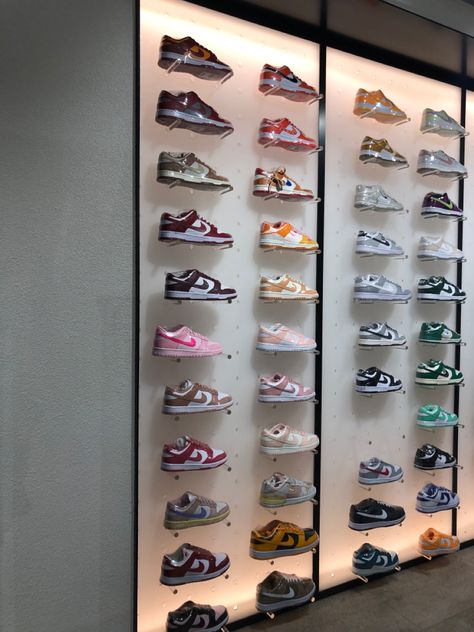 #nike #dunks #nikesneakers #nikedunk #nikes #aesthetic #shoes #shoewall Shoes Dunks Aesthetic, Nike Dunks All Colors, Nike Shoes Dunks Low, Aesthetic Shoes Collection, Dunks Astethic, Nike Dunk Collection, Nike Dunk Low Colors, Nike Dunks Colors, Shoe Store Aesthetic