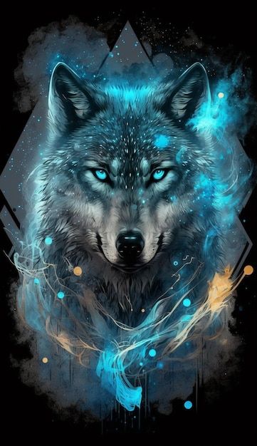 Wolf Wallpaper Aesthetic, Wolf With Blue Eyes, Wolf Art Fantasy, Cool Wolf, Animals Logo, Wolf Images, Wolf Photography, Wolf Artwork, Fantasy Wolf