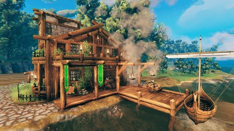 Valheim Starter House, Valheim Builds, Game Architecture, Starter House, Base Ideas, Conan Exiles, Starter Home, Character Design, Gaming