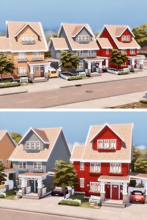 Created for: The Sims 4

Celebration Way is a Rental Unit of 3 family homes perfect for three families of 5.
It's built on a 40 x 20 lot in San Sequoia.
Each unit has a Living Room, Kitchen, Study, 3 Bedrooms and 3 Bathroom.
The back garden of each unit contains a BBQ, Eating Area and garden planters and Hot tub.
All units have 9 Bedrooms and 9 Bathrooms.
All units for only $257,526 Simoleons.

No Custom Content is required.

Download @ https://www.thesimsresource.com/downloads/1702081 Sims 4 Rental Lots, Sims 4 Rental, Sims 4 Residential Lots, San Sequoia, Sims 4 Family House, The Sims 4 Lots, Sims 4 Family, Sims Builds, Eating Area