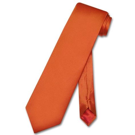 Biagio 100% Silk NeckTie Extra Long Solid Burnt Orange Mens Neck Tie Mens Fashion Wedding, Mens Fashion Blazer, Orange Tie, Burnt Orange Color, Baby Blue Colour, Light Pink Color, Mens Neck Ties, Silk Necktie, Off White Color