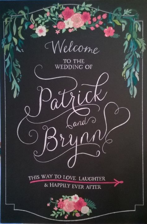 Wedding Welcome chalk bard by www.seattlechalkguy.com Wedding Chalk Art, Wedding Blackboard, Chalk Markers Art, 50th Year Wedding Anniversary, Wedding Chalk, Chalk Writing, Markers Art, Wedding Chalkboard Signs, Writing Fonts