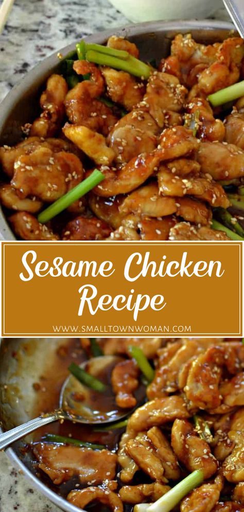 Chicken Dinner Recipes For Family, Wok Recipes, Epicure Recipes, Sesame Chicken Recipe, Asian Recipe, Asian Dinners, Chinese Recipe, Rice Recipes For Dinner, Sesame Chicken