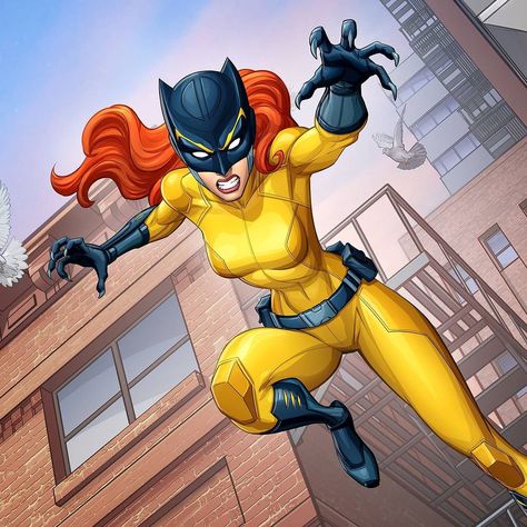 Patrick Brown (@patrickbrownart) posted on Instagram • Jan 29, 2021 at 1:28am UTC Hellcat Marvel, Patsy Walker, Yellow Characters, Patrick Brown, Marvel Animated, Hell Cat, Marvel Ladies, Animated Movie Posters, Super Women