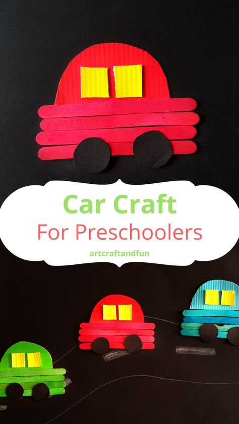 Easy Transportation Crafts For Preschoolers, Transport Crafts For Kids Preschool, Transport Crafts For Kids, Car Crafts For Kids, Transport Craft, Preschool Transportation Crafts, Car Crafts, Crafts For Kids Preschool, Craft For Preschoolers