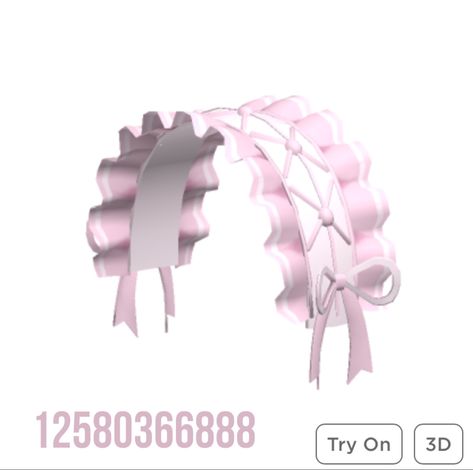 Brookhaven Pink Accessories Code, Roblox Pink Hat Code, Roblox Pink Accessories Codes, Roblox Codes Pink, Roblox Hat, Black Hair Id Roblox, Brown And Pink Hair, Roblox Accessories, Doll Headband