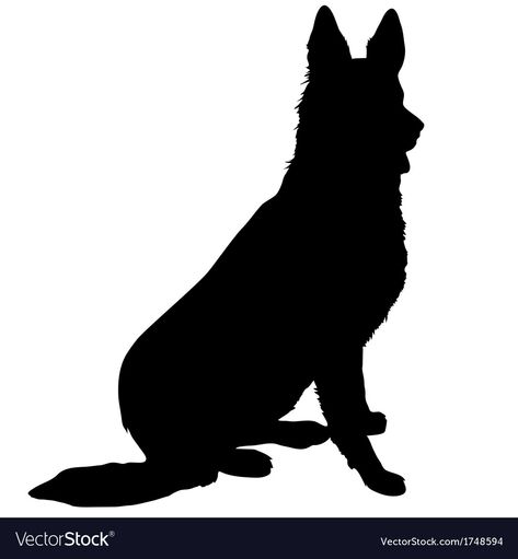 Applique Cats, German Shepherd Silhouette, Shepherd Silhouette, Paper Dogs, Decal Ideas, Belgian Shepherd, Dog Silhouette, Dog Tattoo, Wolf Dog