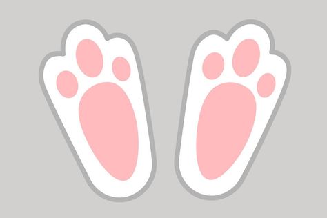 Easter Bunny Footprints, Bunny Paws, Feet Drawing, Easter Svg Files, Rabbits Foot, Big Bunny, Easter Bunny Ears, Bunny Drawing, Birthday Clipart