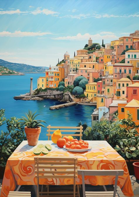 - Mediterranean landscape, colorful artwork, Italian panoramic view, vibrant scenery painting, coastal landscape art, Mediterranean sea art, Italian countryside canvas, panoramic seascape, Mediterranean colors, Italian coast painting, colorful nature art, scenic Mediterranean, panoramic Italy art, coastal view artwork, Italian Riviera painting, serene landscape canvas, vibrant coastal art, Mediterranean horizon, Italian vista artwork, picturesque seaside painting, Mediterranean canvas, sun-drenc Italy Mediterranean Coast, Mediterranean Artwork, Italian Scenery, Mediterranean Mosaic, Mediterranean Paintings, Coast Painting, Italy Coast, Italy Sea, Mediterranean Landscape