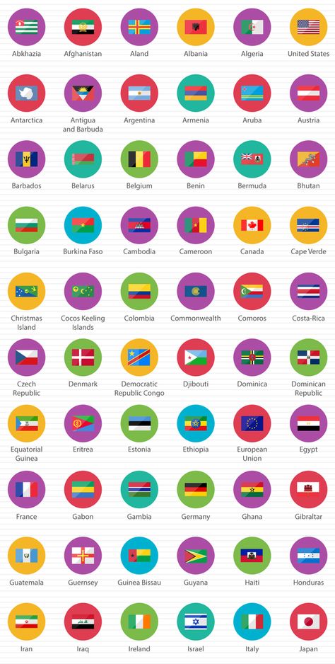 249 Countries Flags in The World World Flags With Names, Learning English Is Fun, Country Flags Icons, Minecraft Banner Designs, Countries And Flags, Flags With Names, Minecraft Banners, Alphabet Pictures, School Displays