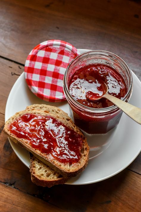 Strawberry Jam - Pardon Your French Mayhaw Jelly Recipe, Mayhaw Jelly, Strawberries Recipes, مربى الفراولة, Jam Maker, Keto Benefits, Strawberry Jam Recipe, Homemade Jelly, Jelly Recipe