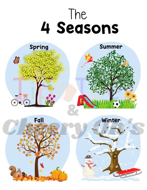 This product is a digital PDF download. There will be no physical product shipped. 🌞This colorful learning printable contains The 4 Seasons. This poster is great for helping kids to learn the seasons and what outside can look like during Spring, Summer, Fall/Autumn, and Winter. One set of posters will say Fall, the other will say Autumn.  This can be used for a homeschooling resource daily. WHAT YOU RECEIVE A Printable PDF Download That Contains 5 files of The Seasons. An (8.5x11), (16x20), and Summer Winter Autumn Spring Four Seasons, Defense Day Pakistan Poster, Pakistan Poster, Seasons Printable, Winter Homeschool, Seasons Chart, Four Seasons Art, Seasons Name, Seasons Poem