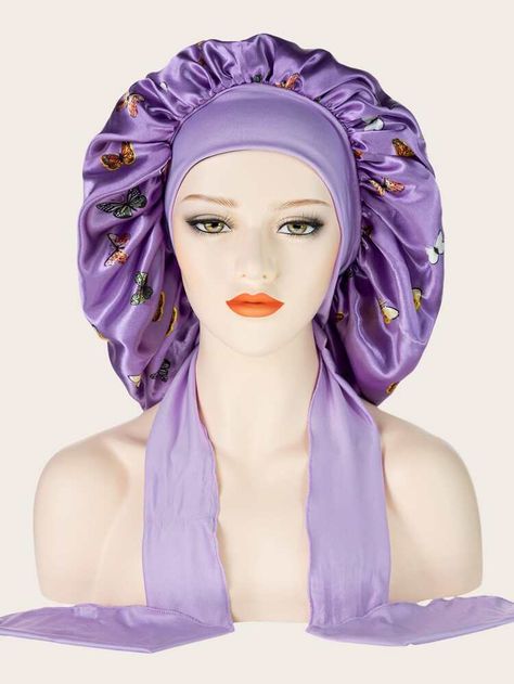 Hair Bonnet Styles, Fake Marriage, Silk Hair Bonnets, Hair Bonnets, Headpiece Accessories, Scrunchies Diy, Silk Bonnet, Bonnet Cap, Beautiful Photoshoot Ideas