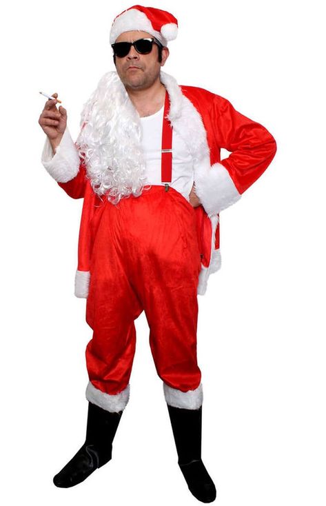 Santa Costume Women, Adult Halloween Party Ideas, Red Braces, Bad Father, Christmas Spectacular, Bad Santa, Santa Costume, Santa Outfit, Santa Pictures