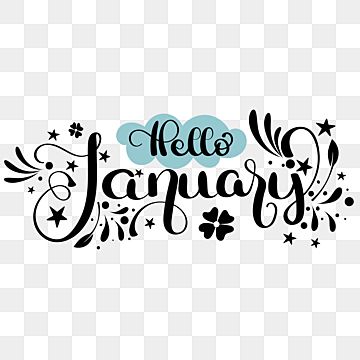 January Font Hand Lettering, January Typography, Happy Birthday Fonts Hand Drawn Simple, January Calligraphy, January Lettering, Welcome January, January Month, Happy Birthday Font, Banner Svg