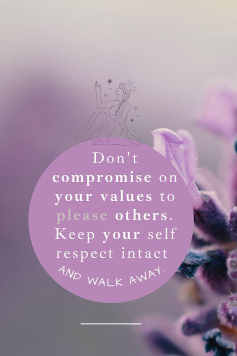 Don't #compromise on your #values to #please others. Keep your #self #respect intact and #walk #away. Respect Meaning, Walking Quotes, Inpirational Quotes, Keep Walking, My Values, Respect Yourself, Your Values, Self Respect, Self Improvement Tips